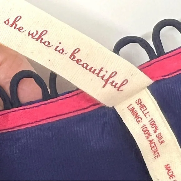 Mauve Anthropologie 100% Silk Purple Tiered Abstract Midi Boho Dress Women’s 12 - Picture 7 of 9